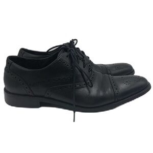 Johnston & Murphy Men’s Black Leather Cap Toe Oxford Dress Shoes Size 8.5M